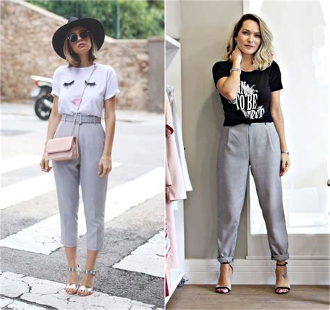 looks com calça cinza feminina